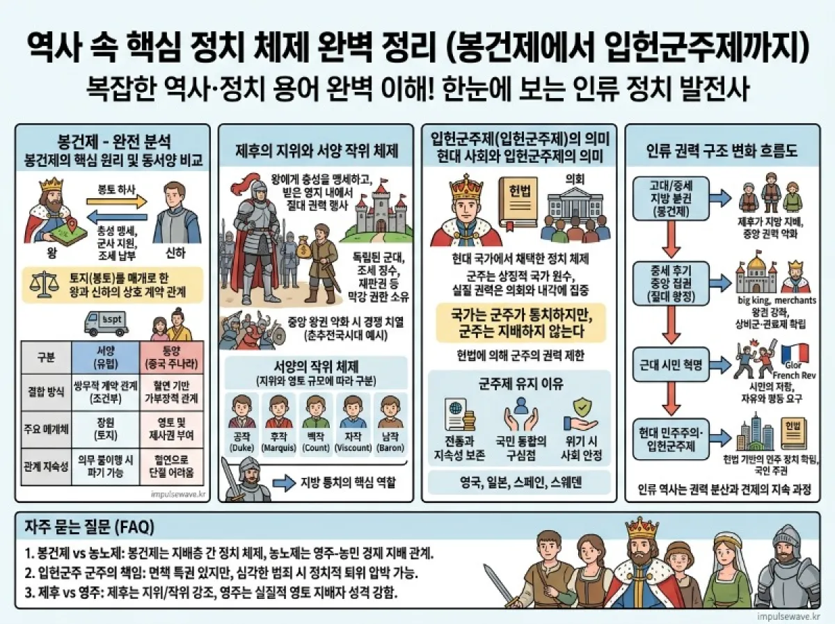 봉건제도 뜻, 입헌군주제 뜻, 제후 용어 정리