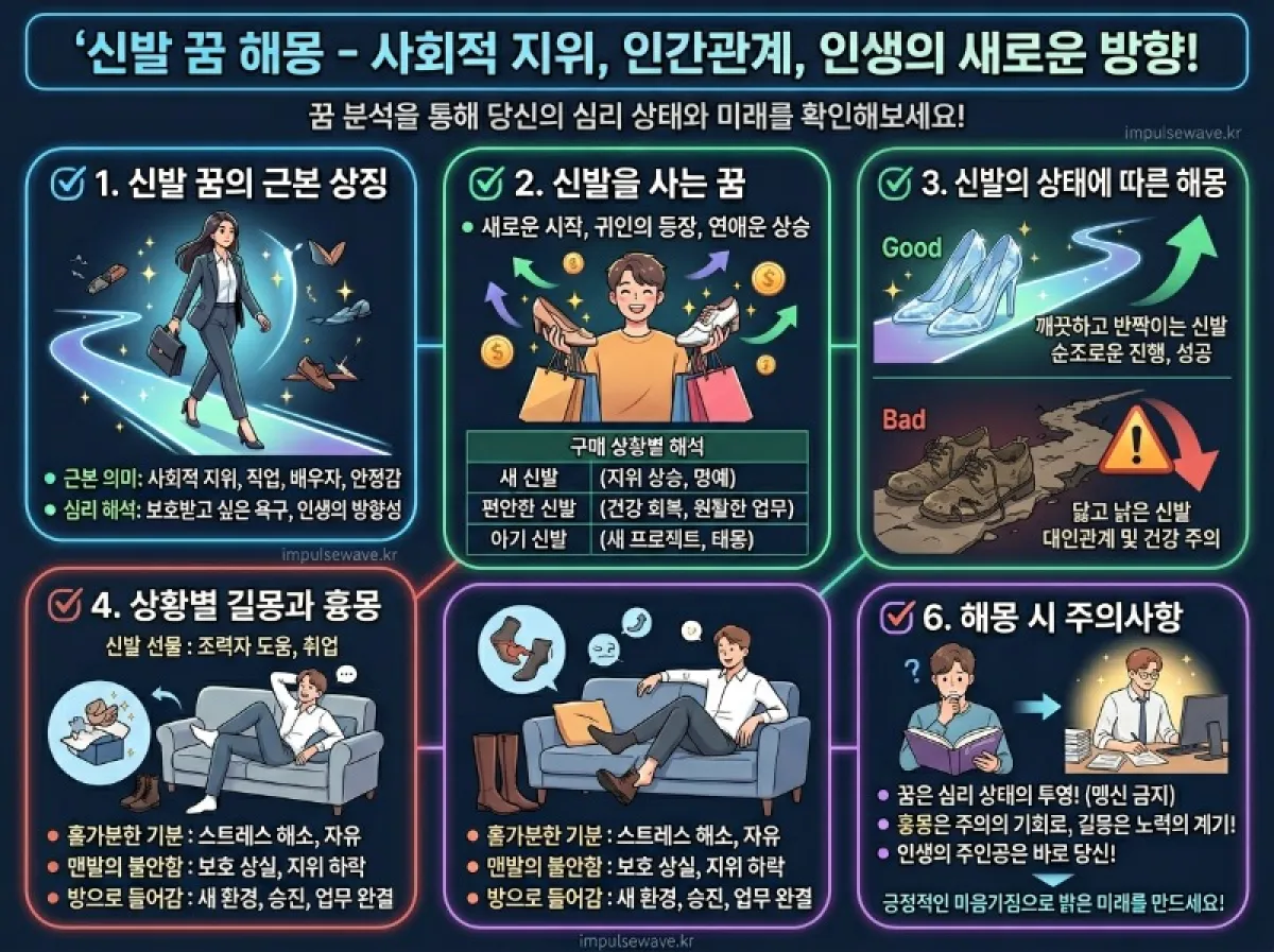 신발꿈 신발 사는꿈 신발 나오는 꿈 신발 벗는 해몽