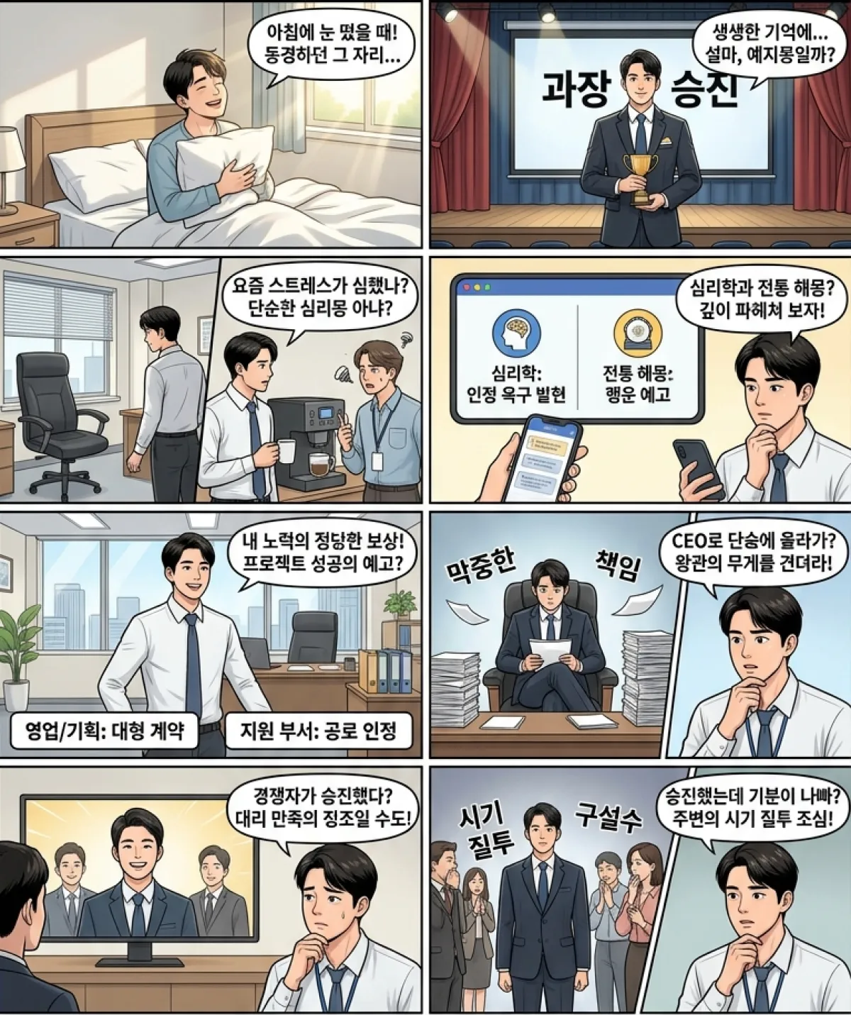 승진하는 꿈, 진급하는꿈, 승진꿈 해몽