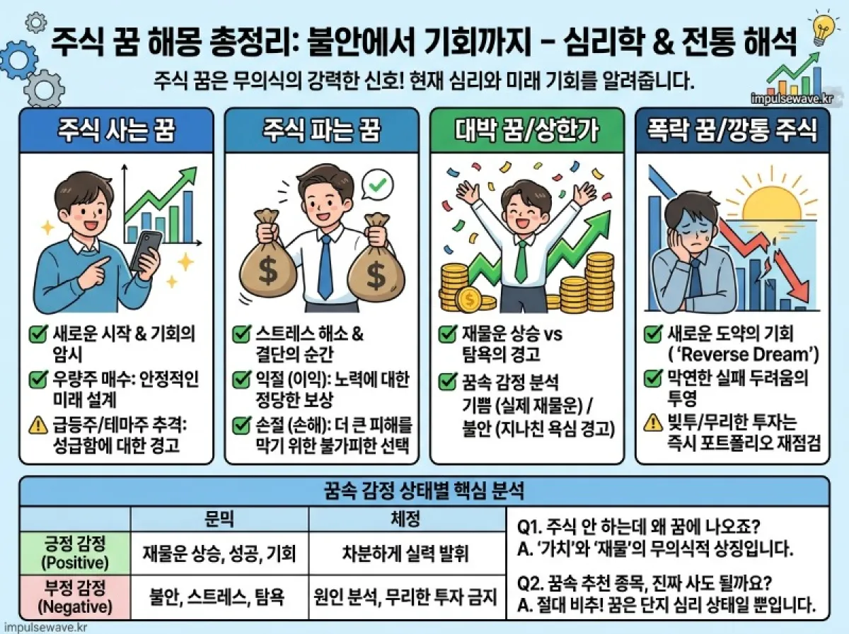 주식 꿈해몽, 주식 사는 꿈, 주식 파는 꿈, 주식 대박 나는 꿈