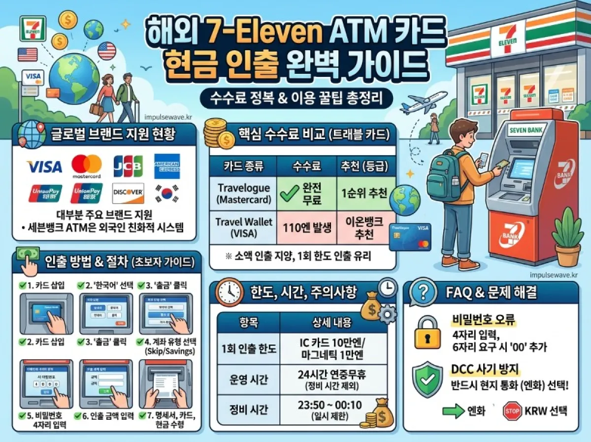 해외 발행 카드 세븐일레븐 ATM 이용 안내