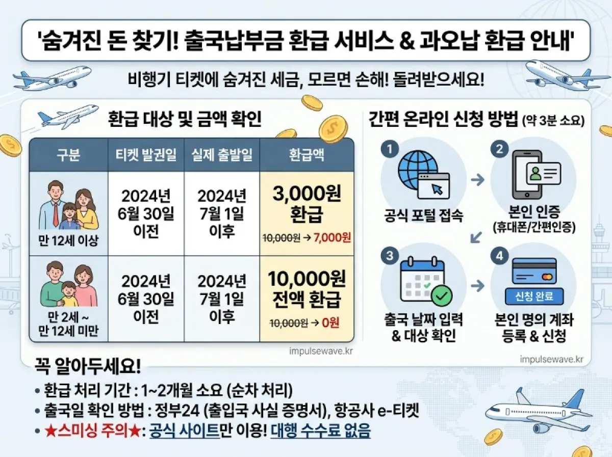 출국납부금 환급서비스 조회 방법 과납금 환급 안내